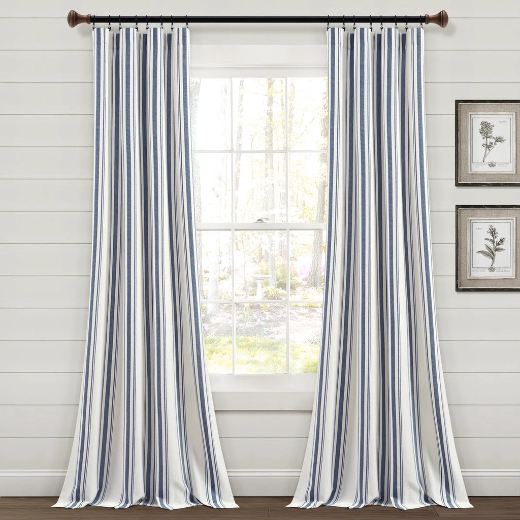 Cotton Blend Semi Sheer Curtain Pair (Set of 2)