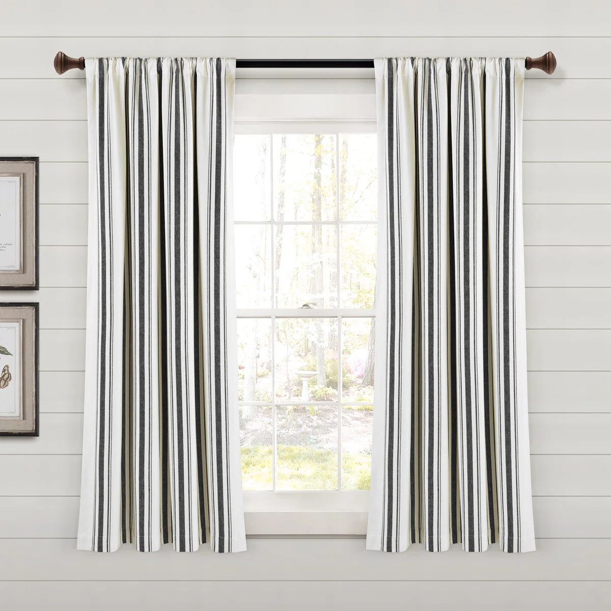 Cotton Blend Semi Sheer Curtain Pair (Set of 2)