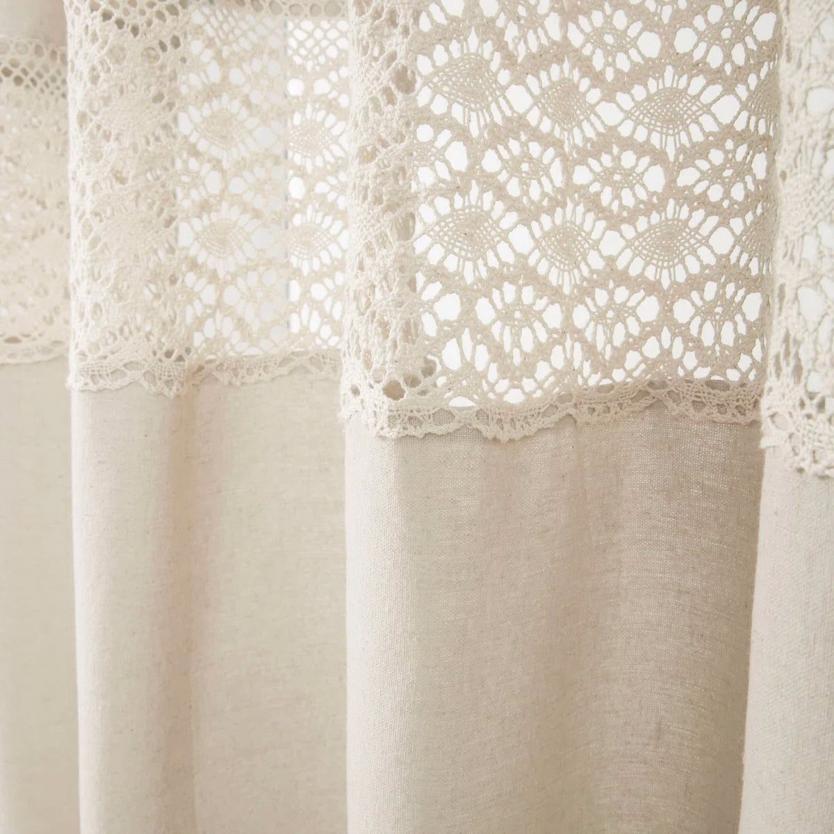 Dana Lace Cotton Blend Shower Curtain