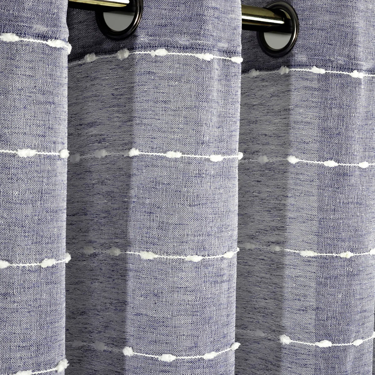 Lush Decor Farmhouse Textured Grommet Sheer Single Curtain Panel