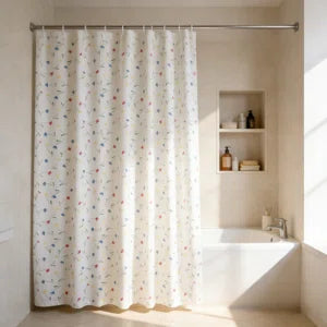 1-Pack 70.8" x 78.7" Print Shower Curtain, PEVA Waterproof Antibacterial Bathroom Divider with 12 C-Rings, Easy to Clean & Install, Decor for Bathtub & Shower Are