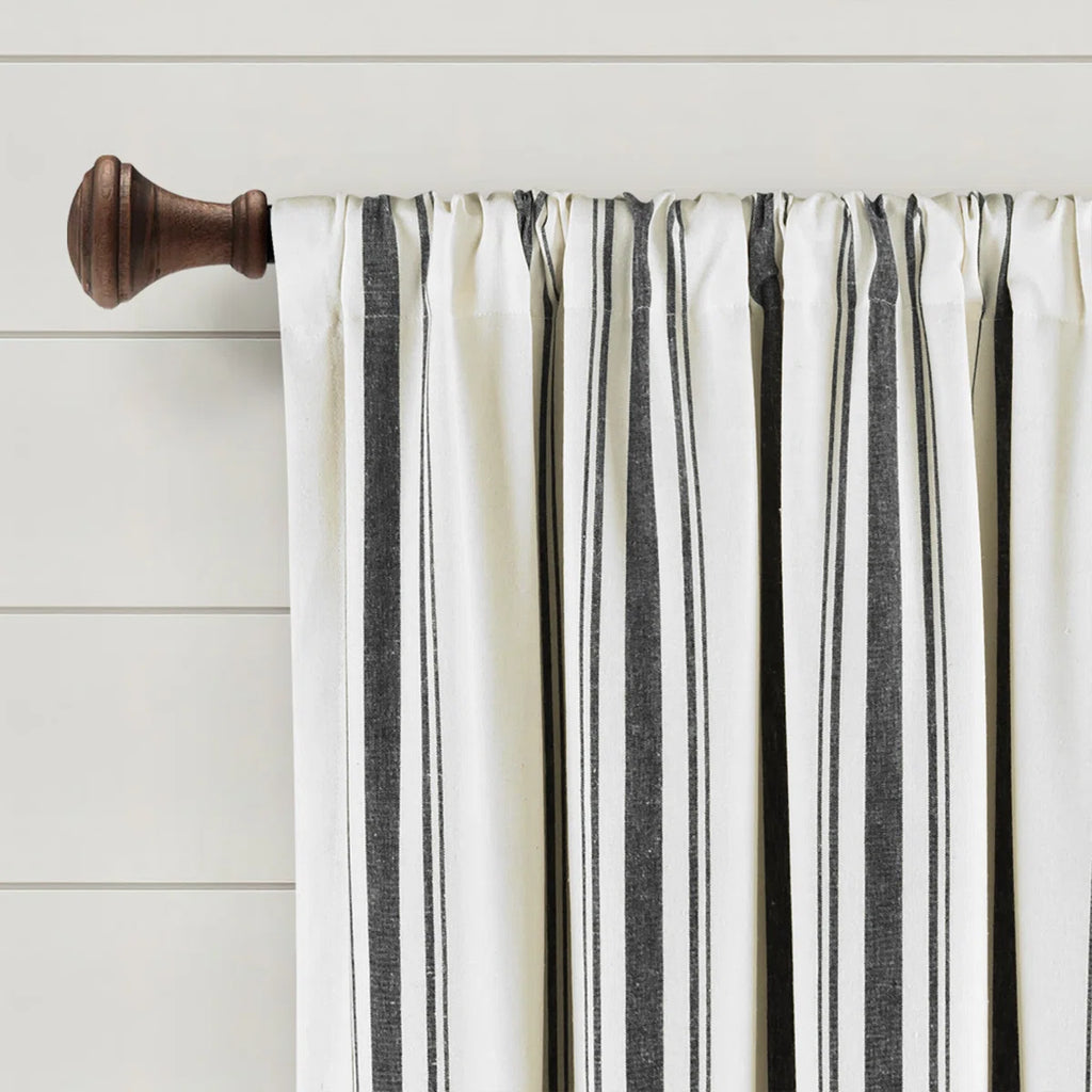 Cotton Blend Semi Sheer Curtain Pair (Set of 2)