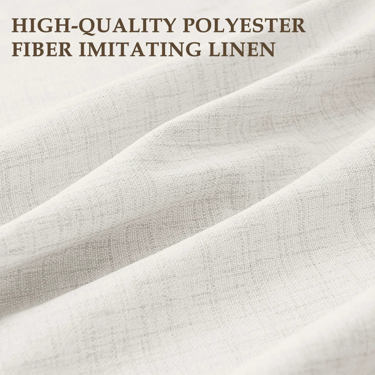 Birglinde Faux Linen Textured Thermal 100% Blackout Curtains for Bedroom Living Room Rod Pocket/Ring Clips (Set of 2)