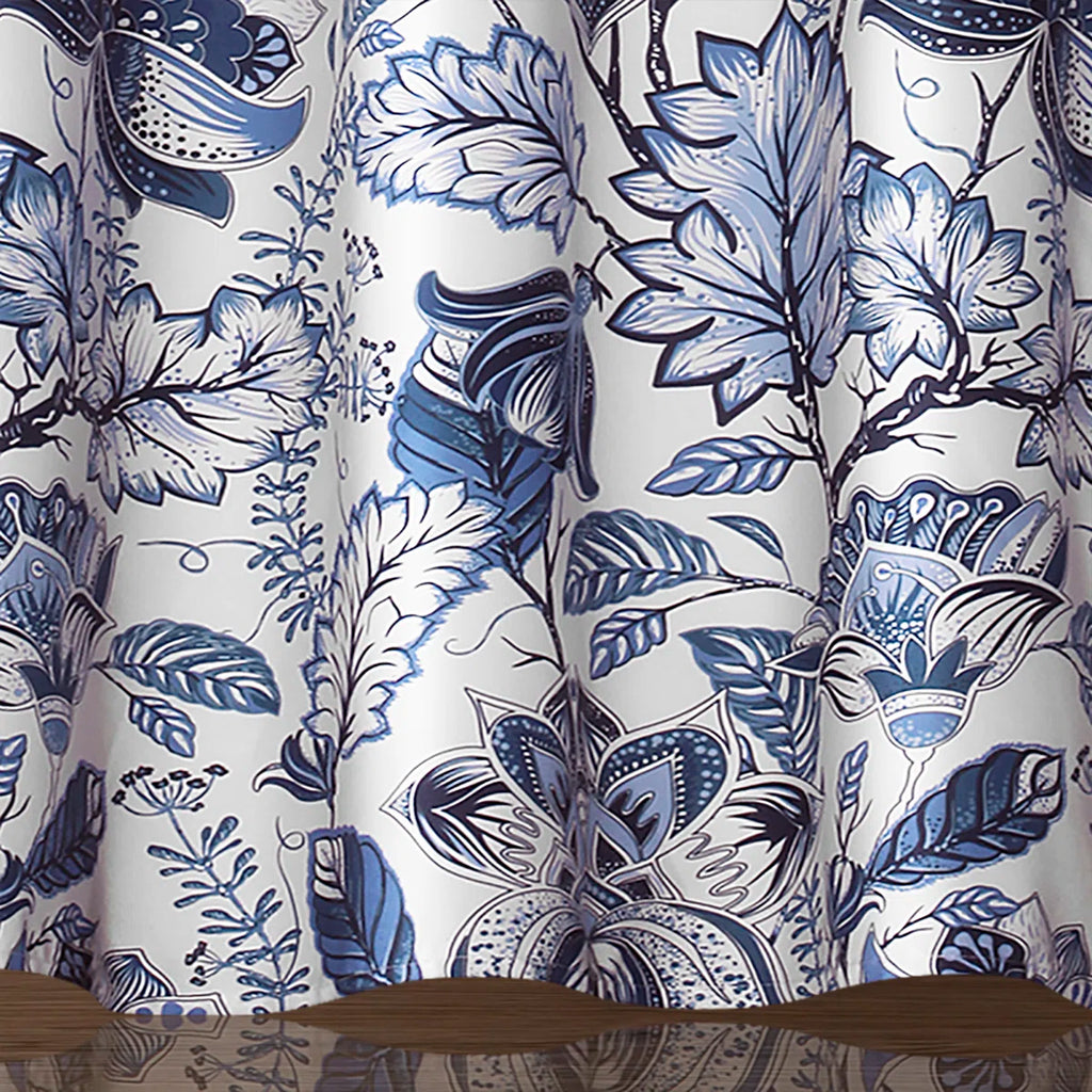 Cynthia Jacobean Floral Shower Curtain with Hooks Included