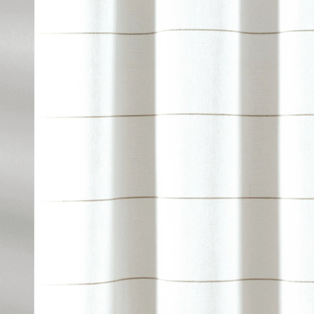 Stripe Yarn Dyed Tassel Fringe Woven Cotton Cotton Striped Shower Curtain