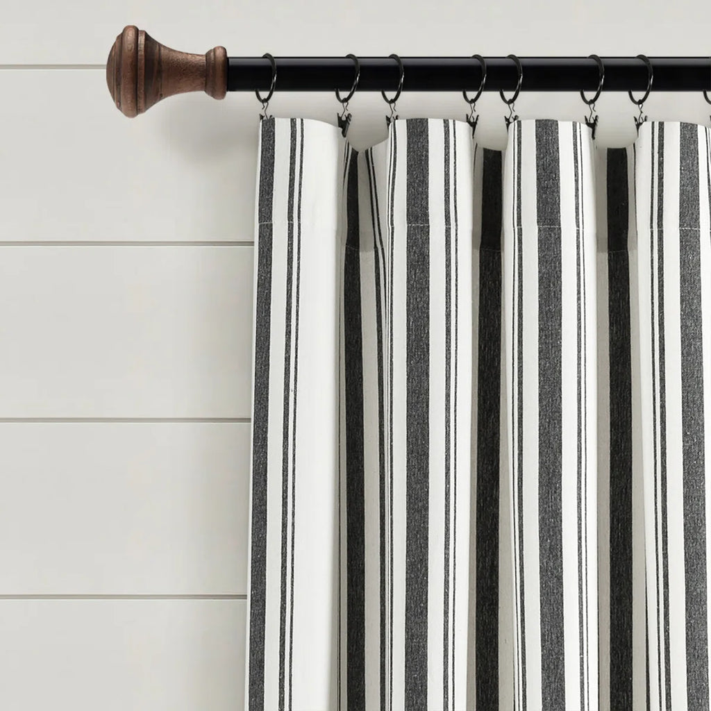 Cotton Blend Semi Sheer Curtain Pair (Set of 2)