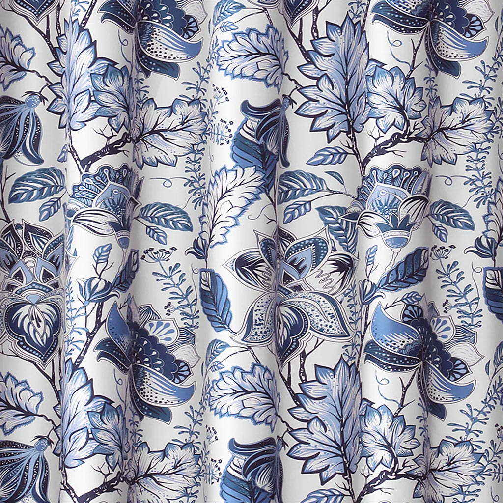 Cynthia Jacobean Floral Shower Curtain with Hooks Included